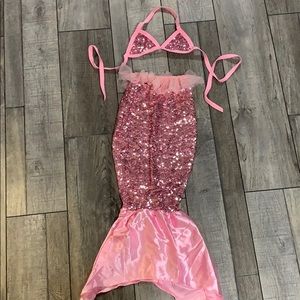 NWOT Girls sequin mermaid costume